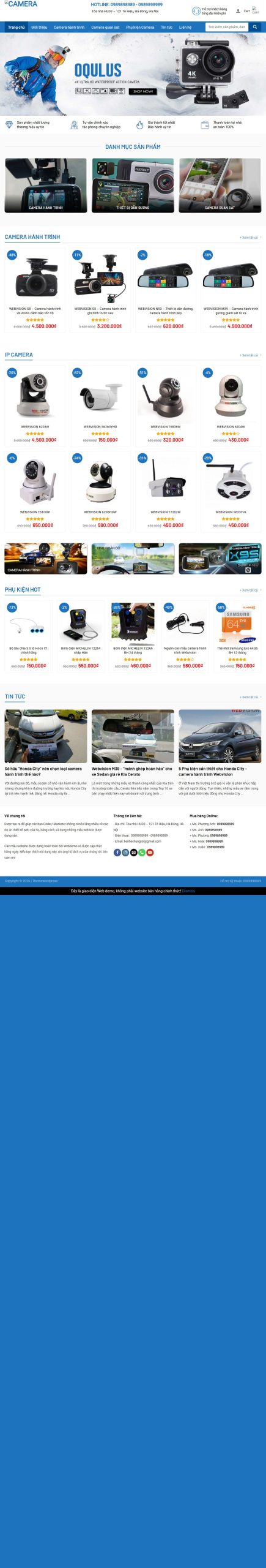 Mẫu Website Bán Camera An Ninh – Shop Online