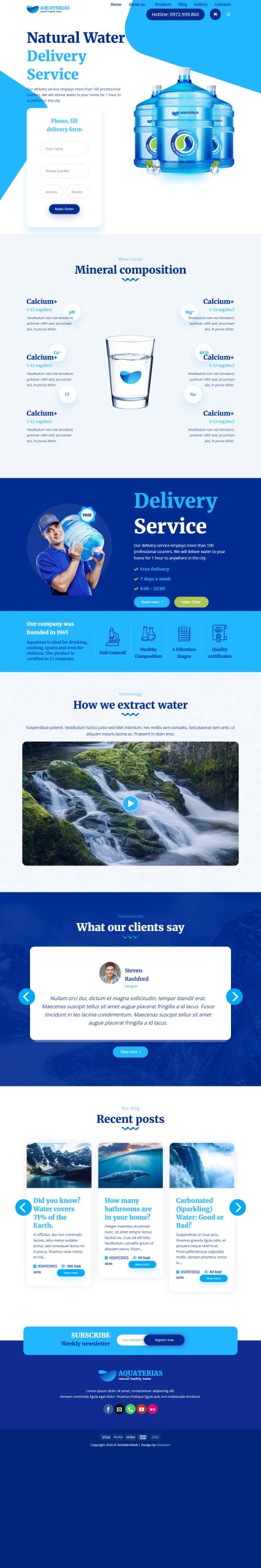 Mẫu Website Aqua