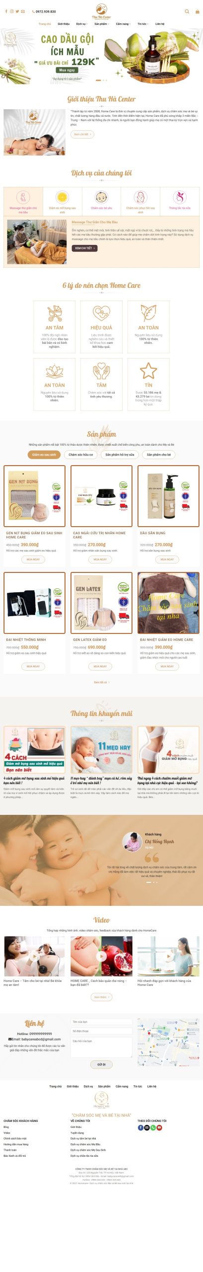 Mẫu Website Babycare