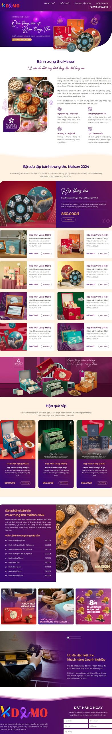 Mẫu Website Bánh Trung Thu 2 – Shop Online