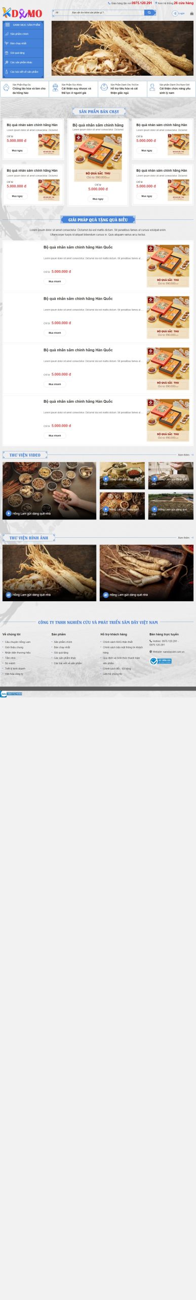 Mẫu Website Sâm Việt
