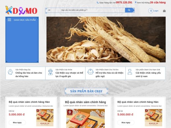 Mẫu Website Sâm Việt 001 – Cài Đặt Sẵn – 399k.org