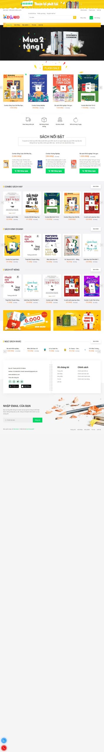 Mẫu Website Bán Sách – Shop Online