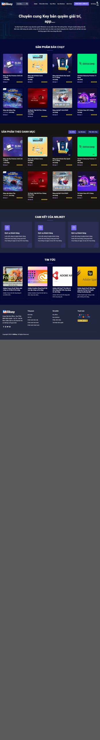 Mẫu Website Bán Tài Khoản