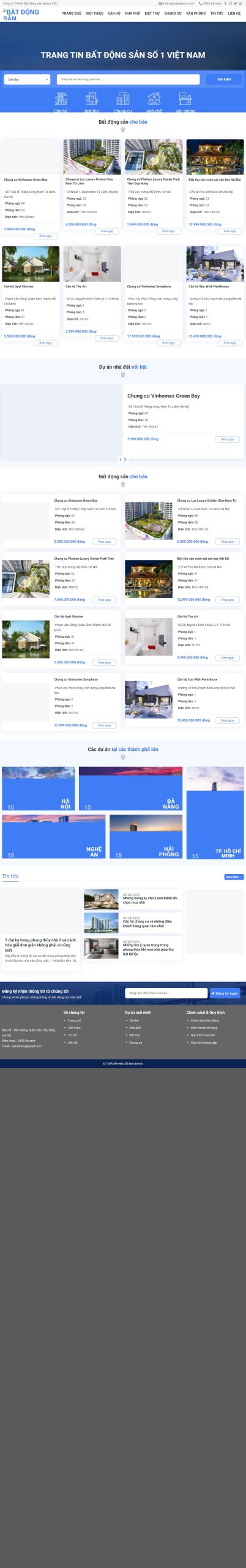 Mẫu Website Bất Động Sản 39