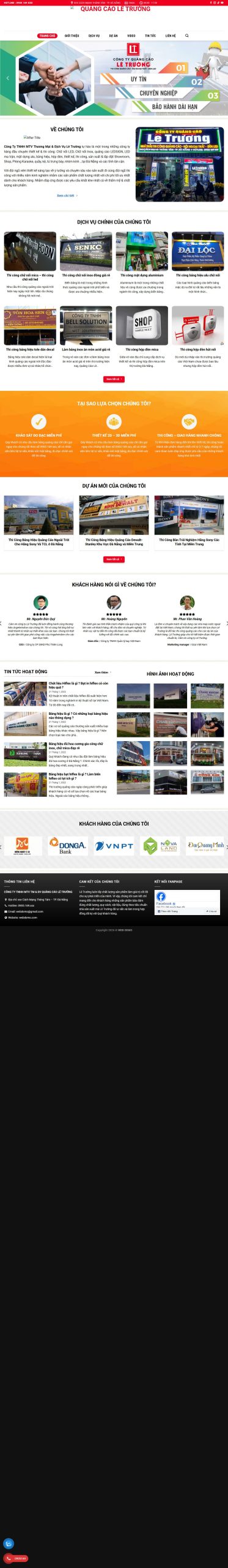 Mẫu Website Biển Quảng Cáo – Thiết Kế Thi Công