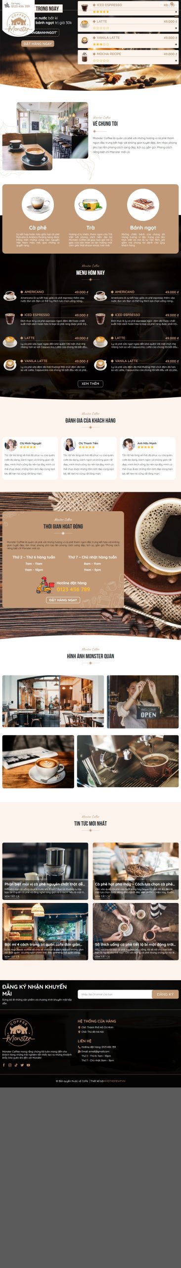 Mẫu Website Bán Nguyên Liệu Cà Phê – Shop Online