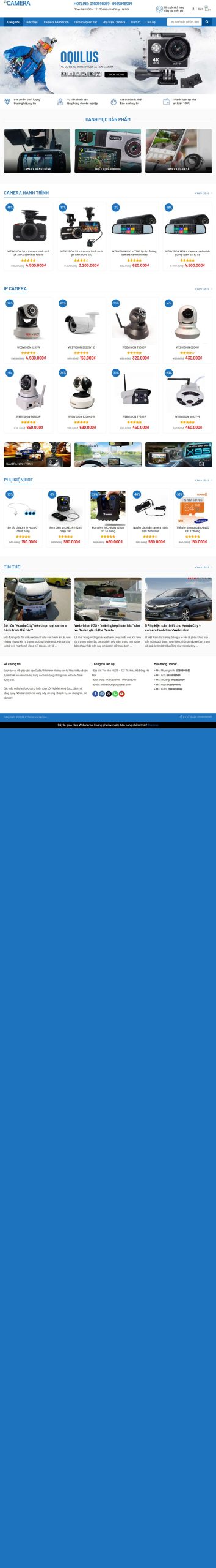 Mẫu Website Bán Camera An Ninh – Shop Online