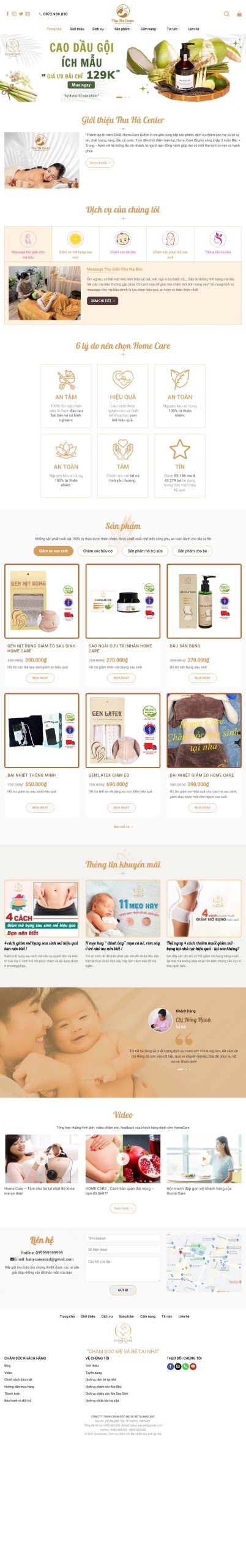 Mẫu Website Cbabycare