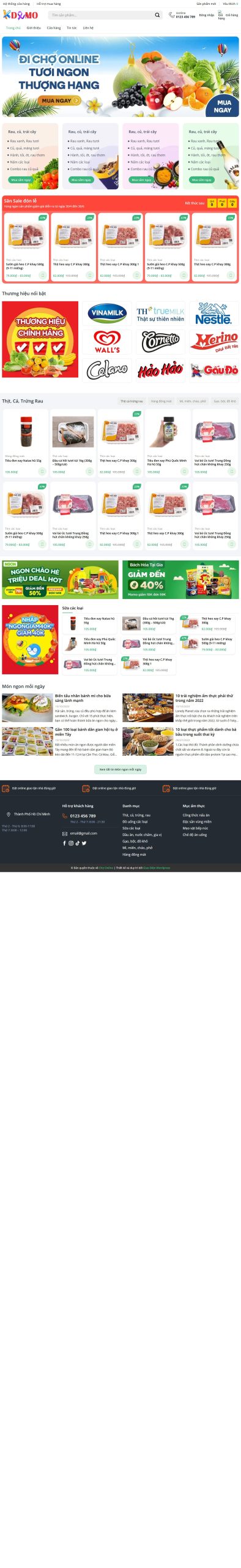 Mẫu Website Bán Hàng Chợ Online – Shop Online