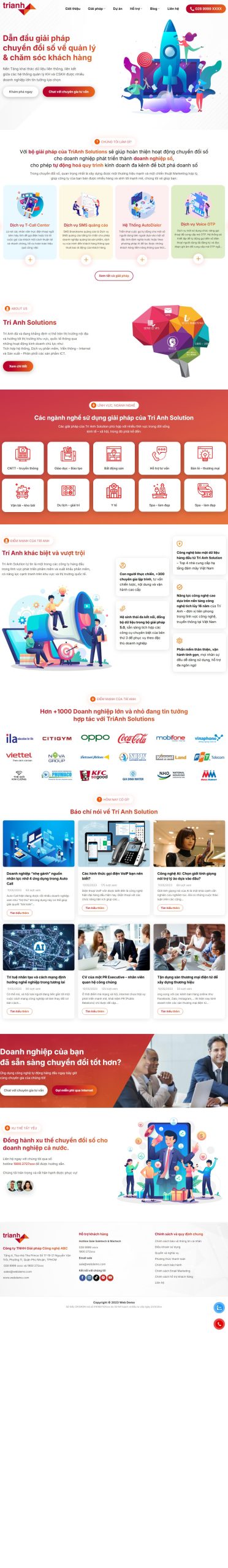 Mẫu Website Dịch Vụ Chuyển Đổi Số Doanh Nghiệp – Giải Pháp Công Nghệ