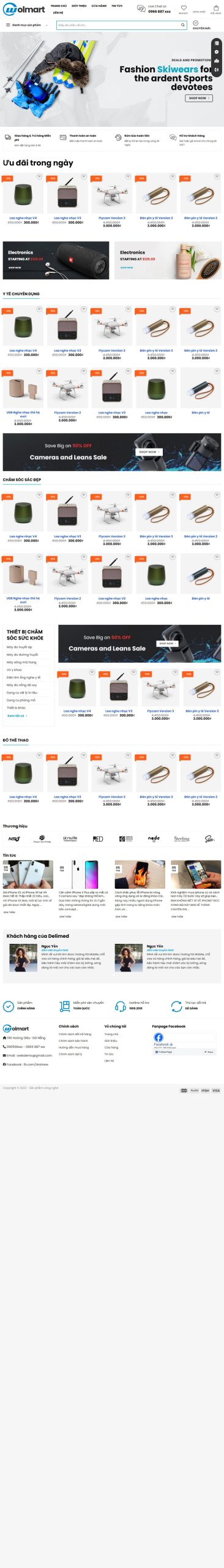 Mẫu Website Bán Đồ Công Nghệ – Shop Online