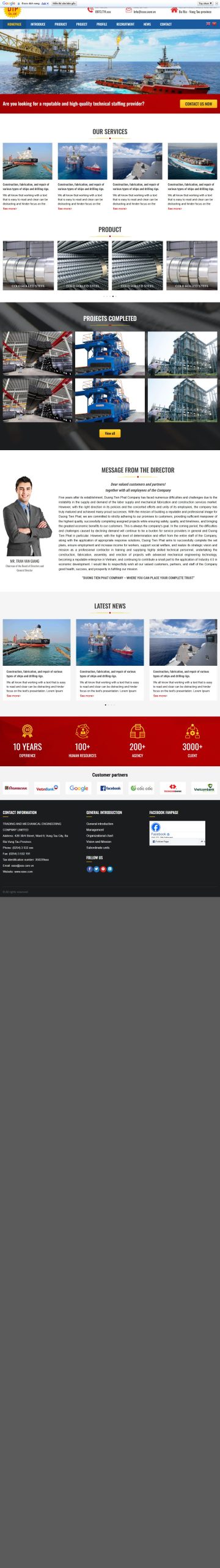 Mẫu Website Giới Thiệu Công Ty