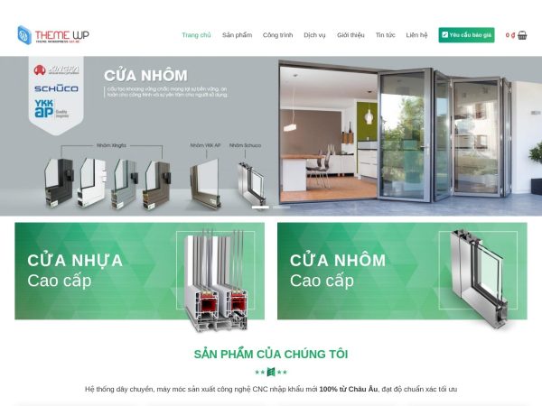 Mẫu Website Cửa Nhôm Kính – Vật Liệu Xây Dựng – Cài Đặt Sẵn – 399k.org (Mẫu 1)