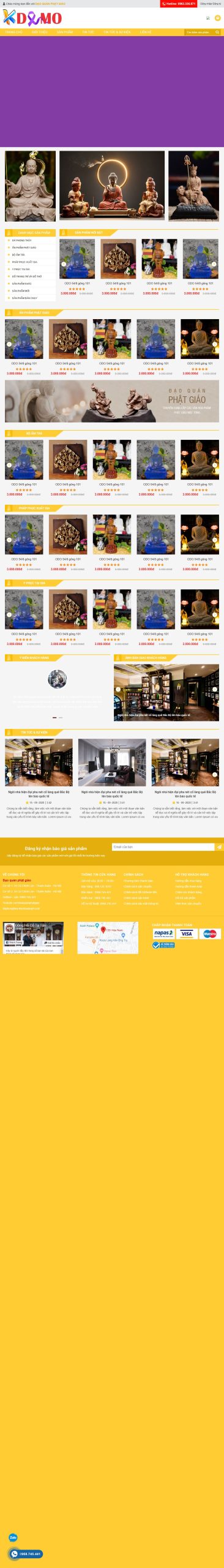Mẫu Website Đá Quý Vật Phẩm Phong Thủy 02 – Shop Online