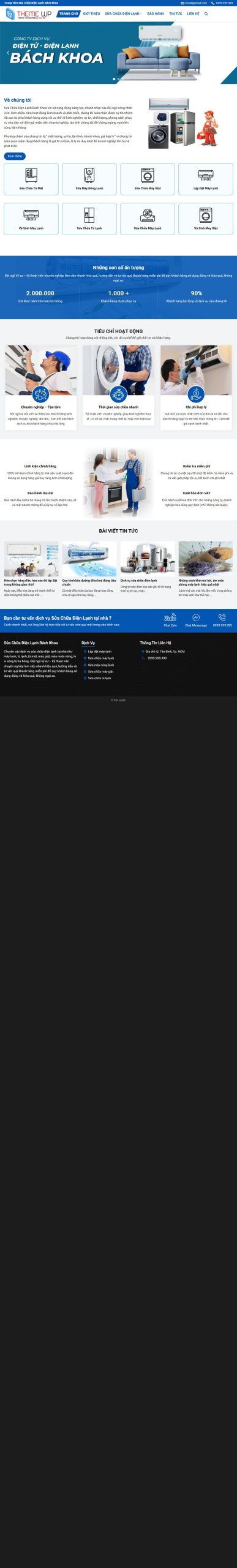 Mẫu Website Sửa Điện Lạnh 02 – Dịch Vụ Điện Lạnh