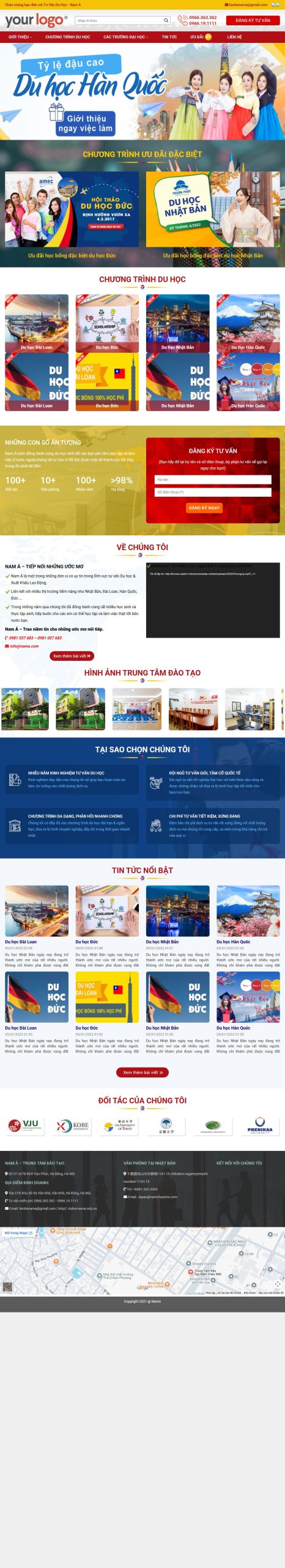 Mẫu Website Du Học 6 – Tư Vấn Du Học