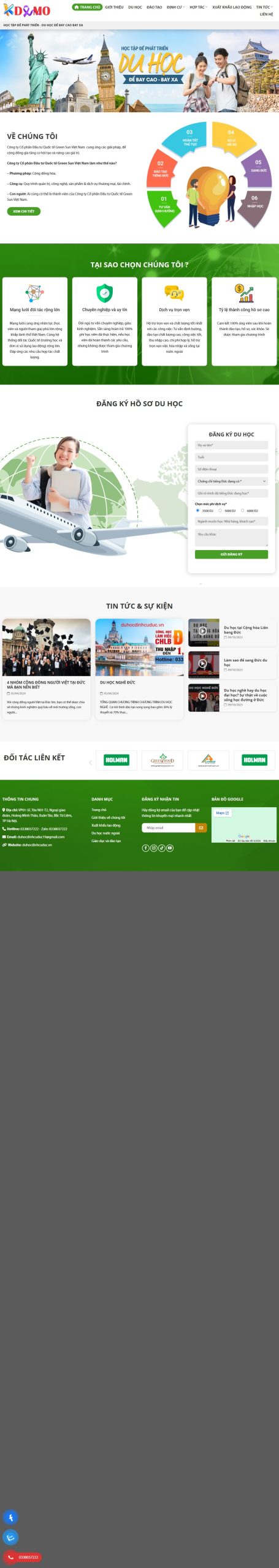 Mẫu Website Dịch Vụ Du Học 1 – Tư Vấn Du Học