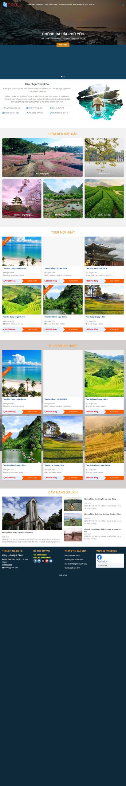 Mẫu Website Du Lịch 16 – Travel
