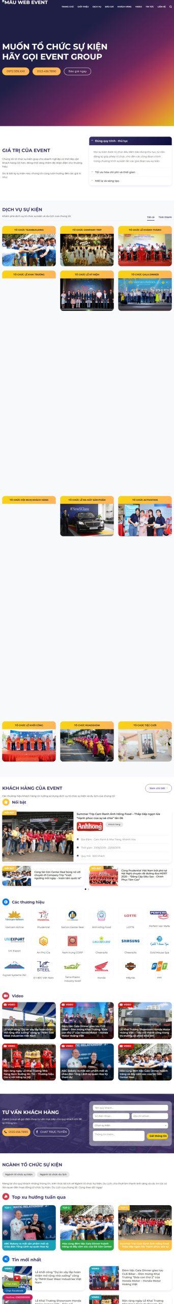 Mẫu Website Event 7