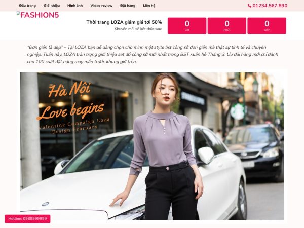 Mẫu Website Bán Thời Trang Nữ – Shop Online – Cài Đặt Sẵn – 399k.org (Mẫu 5)