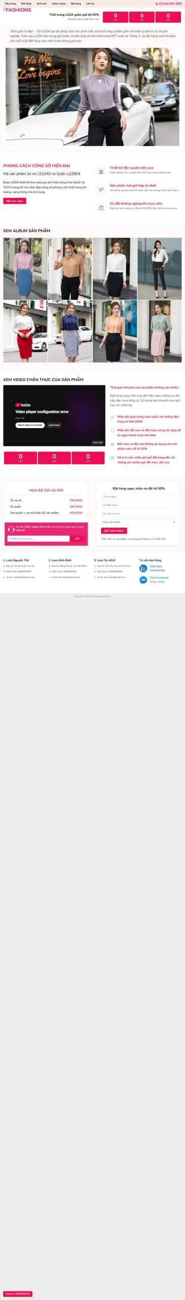 Mẫu Website Bán Thời Trang Nữ – Shop Online
