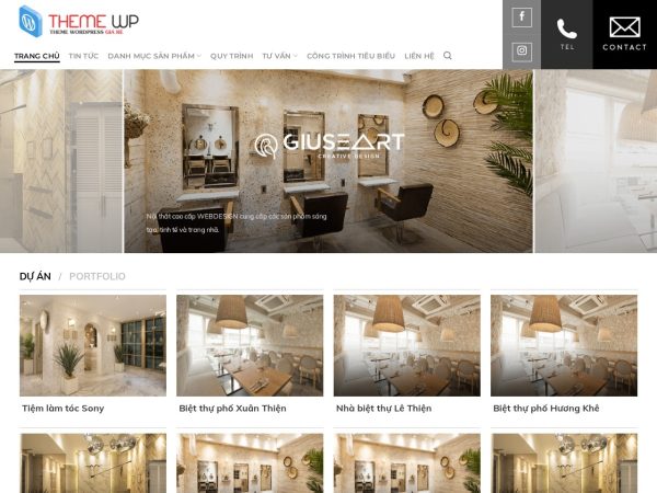 Mẫu Website Thiết Kế Nội Thất – Cài Đặt Sẵn – 399k.org