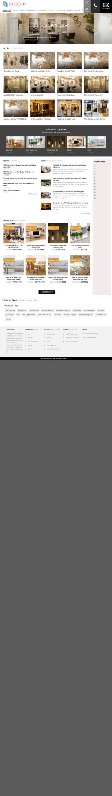 Mẫu Website Thiết Kế Nội Thất