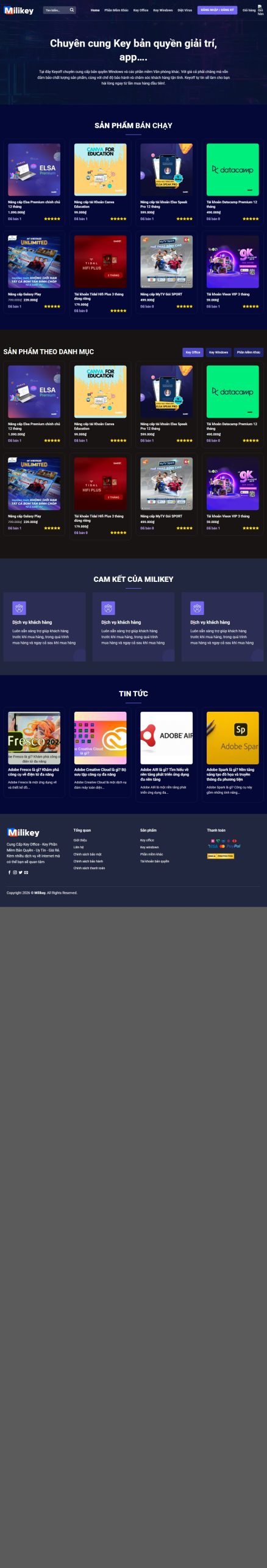 Mẫu Website Bán Tài Khoản
