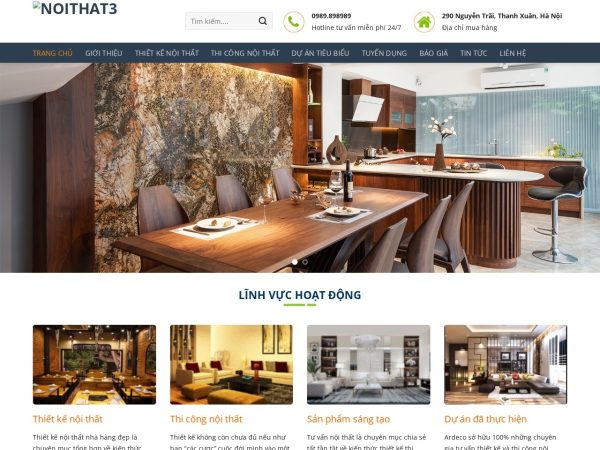 Mẫu Website Thiết Kế Nội Thất – Cài Đặt Sẵn – 399k.org