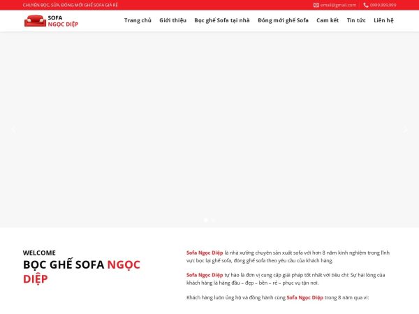 Mẫu Website Dịch Vụ Bọc Ghế Sofa – Nội Thất – Cài Đặt Sẵn – 399k.org