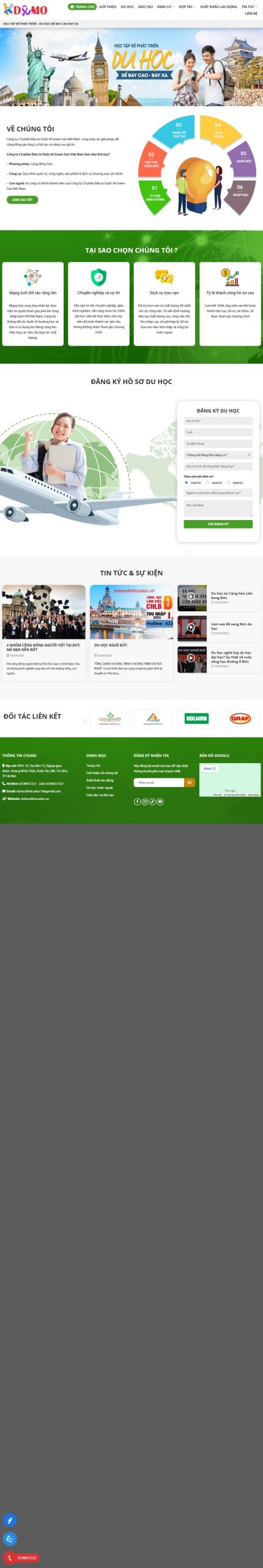 Mẫu Website Dịch Vụ Du Học 1 – Tư Vấn Du Học