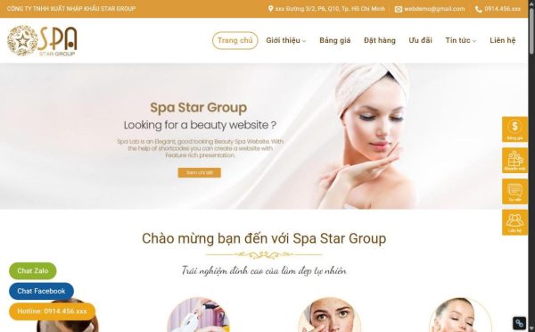 Mẫu Website Spa Làm Đẹp 03 – Shop Online – Cài Đặt Sẵn – 399k.org (Mẫu 11)
