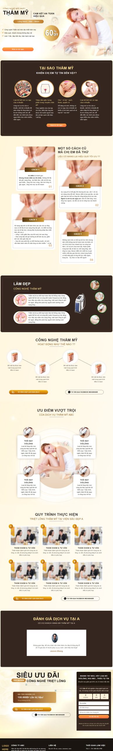 Mẫu Website Thẩm Mỹ Viện Làm Đẹp