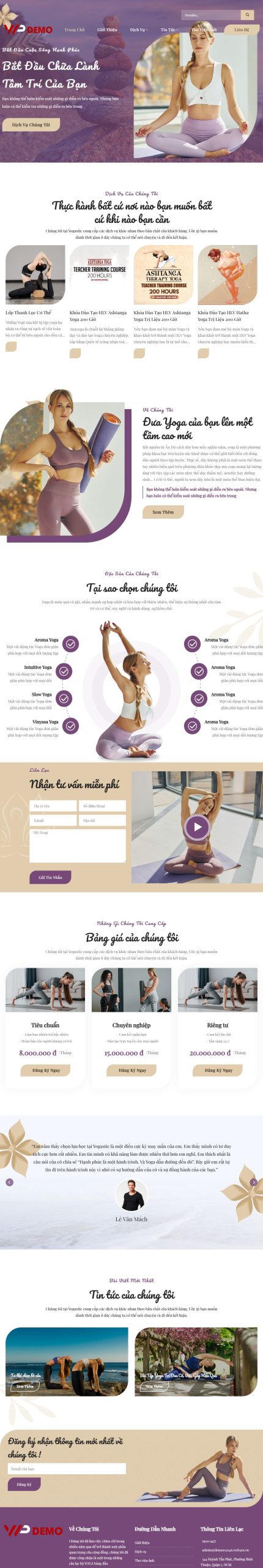 Mẫu Website Đào Tạo Chủ Spa