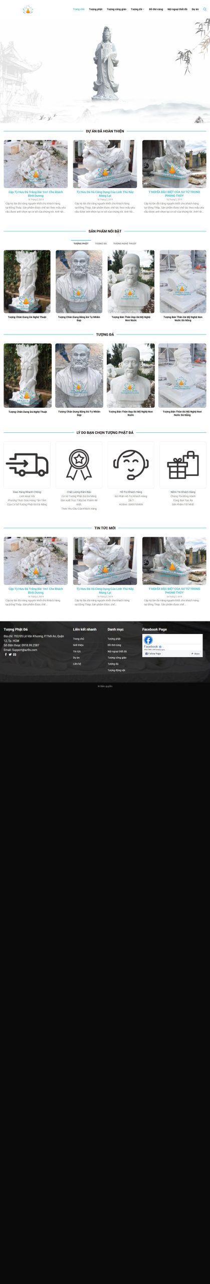 Mẫu Website Tượng Phật Điêu Khắc – Đồ Thờ – Shop Online