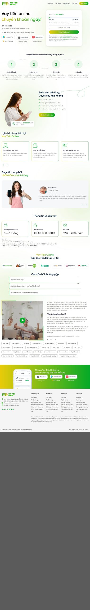 Mẫu Website Dịch Vụ Vay Tiền 02