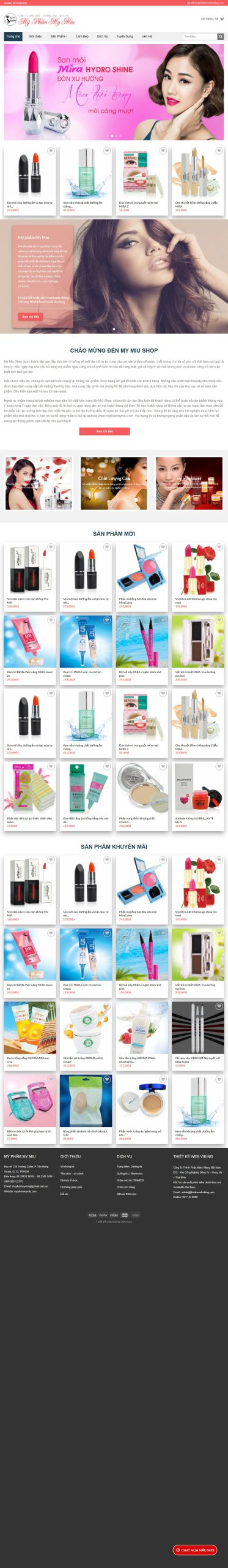 Mẫu Website Mỹ Phẩm 21 – Spa – Làm Đẹp – Shop Online