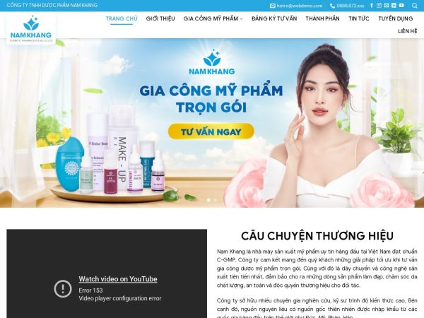 Mẫu Website Bán Mỹ Phẩm 02 – Shop Online – Cài Đặt Sẵn – 399k.org