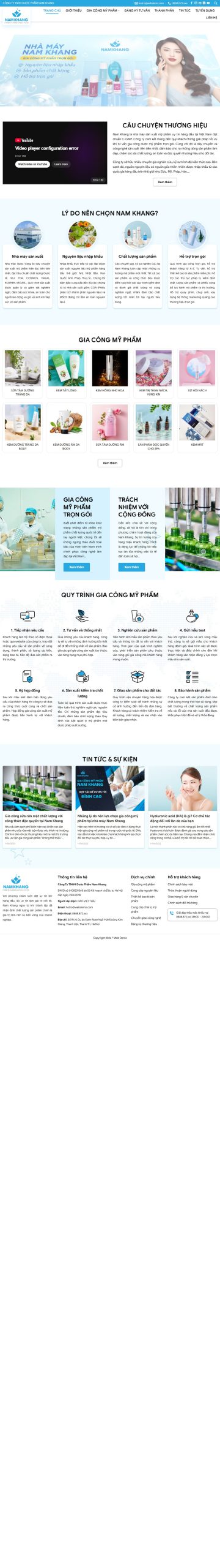 Mẫu Website Bán Mỹ Phẩm 02 – Shop Online