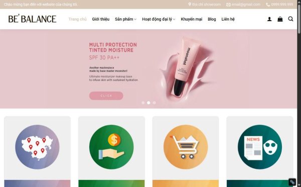 Mẫu Website Bán Mỹ Phẩm 02 – Shop Online – Cài Đặt Sẵn – 399k.org