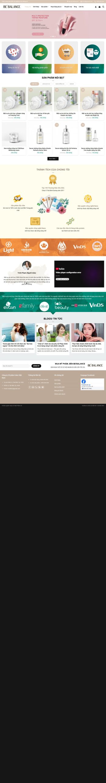 Mẫu Website Bán Mỹ Phẩm 02 – Shop Online