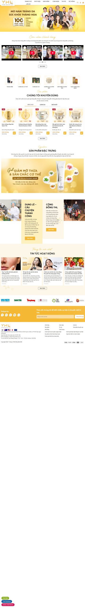 Mẫu Website Mỹ Phẩm 14 – Spa – Thẩm Mỹ – Shop Online