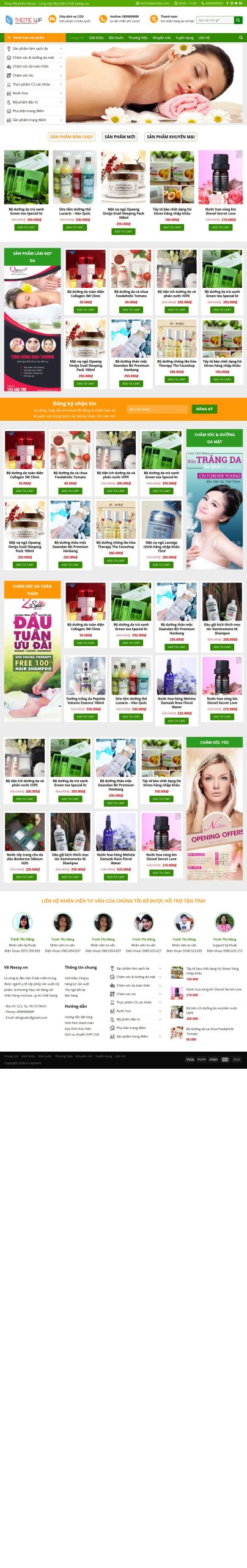Mẫu Website Bán Mỹ Phẩm 02 – Shop Online