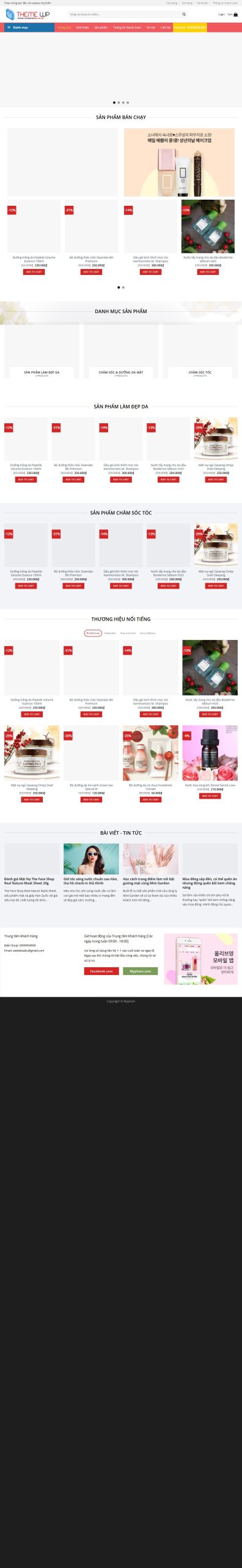 Mẫu Website Bán Mỹ Phẩm 02 – Shop Online