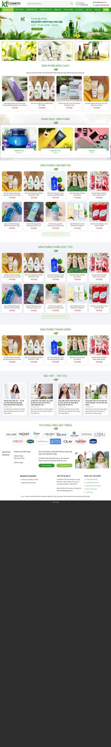 Mẫu Website Bán Mỹ Phẩm 02 – Shop Online