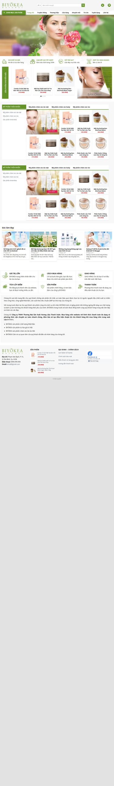 Mẫu Website Bán Mỹ Phẩm 02 – Shop Online