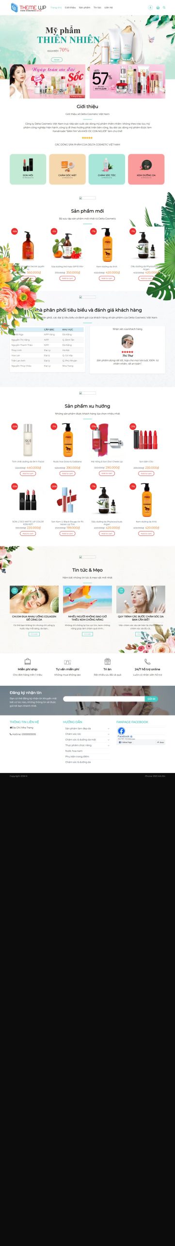 Mẫu Website Bán Mỹ Phẩm 02 – Shop Online
