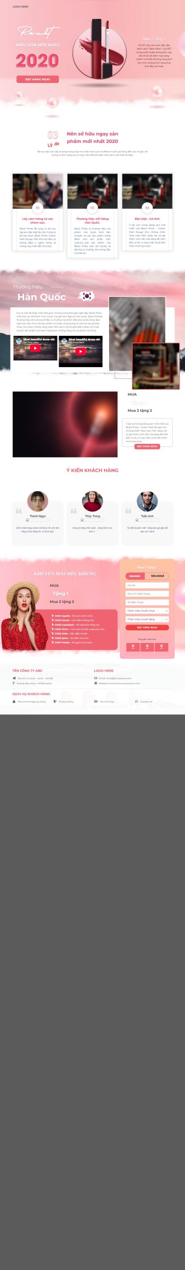 Mẫu Website Bán Son Môi – Mỹ Phẩm – Shop Online
