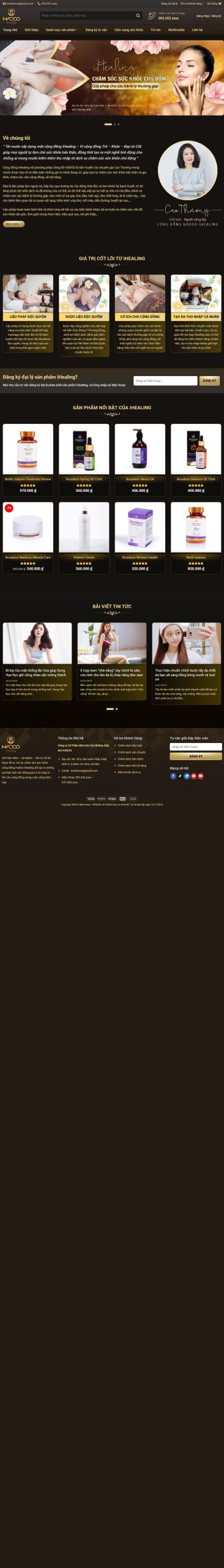 Mẫu Website Spa Làm Đẹp 03 – Shop Online